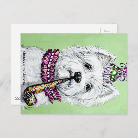 ウェスティーバースデーパーティー ポストカード (正面/裏面)