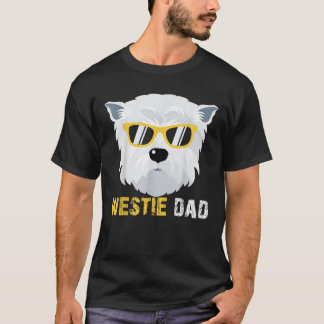 ウェスティーパパズ犬のオーナーファーザーデイメンズ Tシャツ