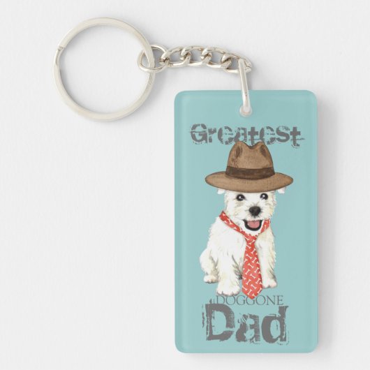 ウェスティーパパ キーホルダー (正面)