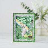 ウェスティーパピーナンバーツーハッピーSt patricks day ポストカード (スタンド正面)