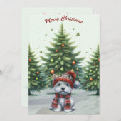 ウェスティーパピーメリークリスマスカード シーズンカード (正面/裏面)