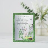 ウェスティーパピー2St pattys dayスピリチュアルメッセージ ポストカード (スタンド正面)