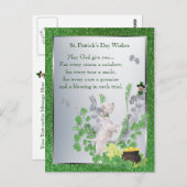 ウェスティーパピー2St pattys dayスピリチュアルメッセージ ポストカード (正面/裏面)