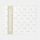 ウェスティーパーソナライズされたウエストハイランドテリアピンク フリースブランケット (正面(横))