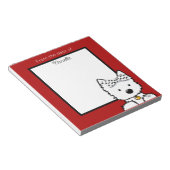 ウェスティーパーソナライズされたガール ノートパッド (アングル)