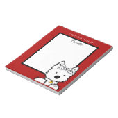 ウェスティーパーソナライズされたガール ノートパッド (回転)