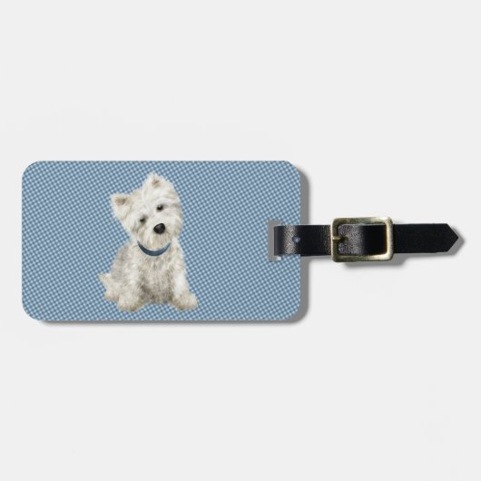 ウェスティーパーソナライズされた ラゲッジタグ (正面横)