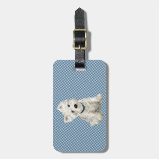 ウェスティーパーソナライズされた ラゲッジタグ (正面縦)