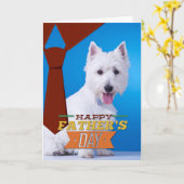 ウェスティーファーザーズデイカード カード (黄色い花)