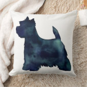 ウェスティーブラックウェテロールシルエットドッグ クッション (ブランケット)