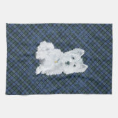 ウェスティーブラックウォッチタータンチェック キッチンタオル (横)