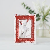 ウェスティーブリットスノーホリディグリーティングポストカード シーズンポストカード (スタンド正面)