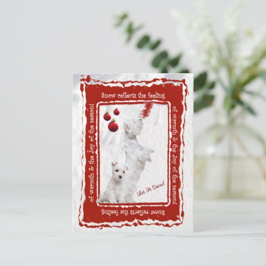 ウェスティーブリットスノーホリディグリーティングポストカード シーズンポストカード (スタンド正面)