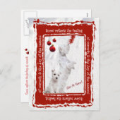 ウェスティーブリットスノーホリディグリーティングポストカード シーズンポストカード (正面/裏面)