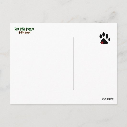 ウェスティーブルチャースケルトンハロウィーン ポストカード (裏面)