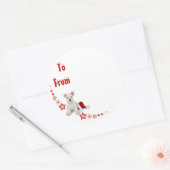 ウェスティープアップクリスマススティッキーラベル ラウンドシール (封筒)