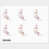 ウェスティープアップクリスマススティッキーラベル ラウンドシール (シート)