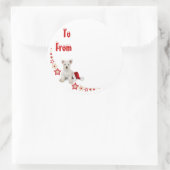 ウェスティープアップクリスマススティッキーラベル ラウンドシール (バッグ)