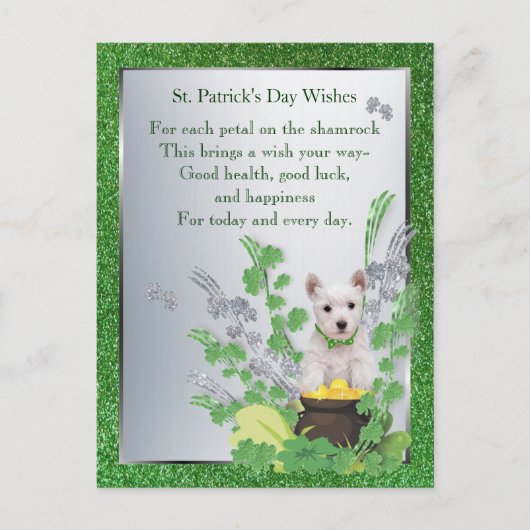 ウェスティープップナンバーワンヘルスラック幸せ願い ポストカード (正面)