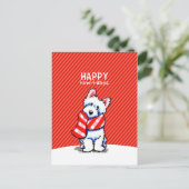 ウェスティープレイドスカーフクリスマスハッピーハウルi-日 シーズンポストカード (スタンド正面)