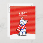 ウェスティープレイドスカーフクリスマスハッピーハウルi-日 シーズンポストカード (正面/裏面)