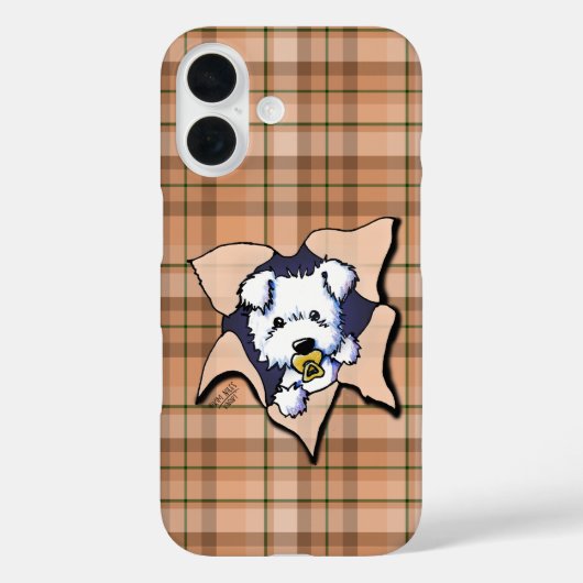 ウェスティーベビーブラストプレイド Case-Mate iPhoneケース (裏面)