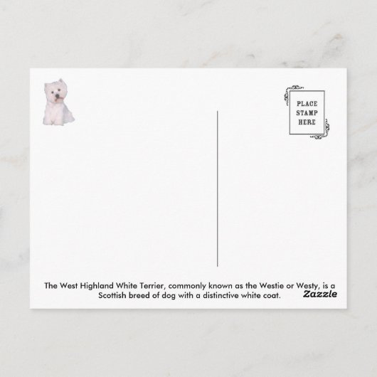 ウェスティーポストカード ポストカード (裏面)