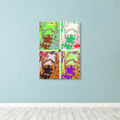 ウェスティーポップ・アートのアートオンストレッチキャンバス キャンバスプリント (インサイチュ (ウッドフロア))
