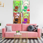 ウェスティーポップ・アートのアートオンストレッチキャンバス キャンバスプリント (インサイチュ (リビング))
