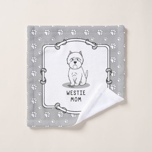 ウェスティーママ – ウェストハイランドホワイトテリアママ バスタオルセット (ウォッシュタオル)