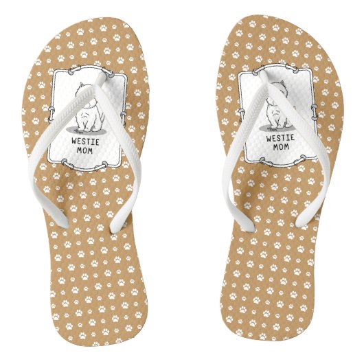 ウェスティーママ – ウェストハイランドホワイトテリアママ ビーチサンダル (ソール)