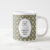 ウェスティーママ – ウエストハイランドホワイトテリアードッファーママ ジャンボコーヒーマグカップ (右)