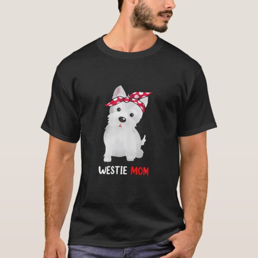 ウェスティーマムウエストハイランドホワイトテリア愛犬家 Tシャツ (正面)