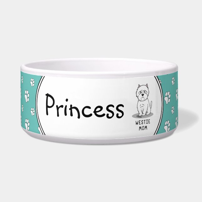 ウェスティーマム-ウェストハイランドホワイトテリアマム ボウル (正面)