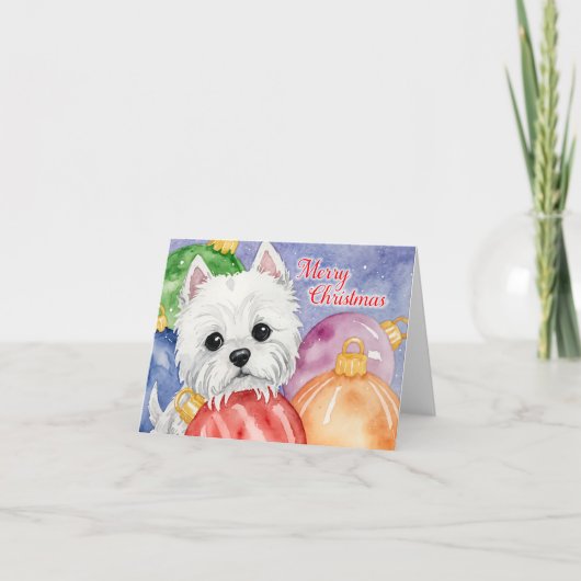 ウェスティーメリークリスマス シーズンカード (正面)