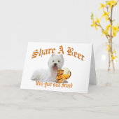 ウェスティー共有ビアグリーティングカード カード (黄色い花)