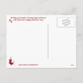 ウェスティー愛する鼻の付く子犬のハグバレンタイン シーズンポストカード (裏面)