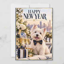 ウェスティー新年おめでとうございます フラットカード