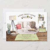 ウェスティー犬の引っ越し案内 招待状 (正面)