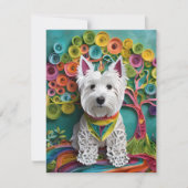 ウェスティー紙クイリング シーズンカード (正面)