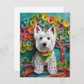 ウェスティー紙クイリング シーズンカード (正面/裏面)