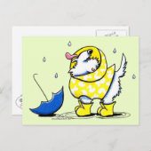 ウェスティー雨の日 ポストカード (正面/裏面)