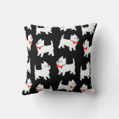 ウェスティー – ウェスト・ハイランド・テリアの弓タイ クッション (裏面)