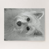 ウェスティー（ウエストハイランドホワイトテリア）ドッグジグソー ジグソーパズル (横)