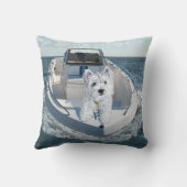 ウェスティー オン ザ ボート 枕 (裏面)