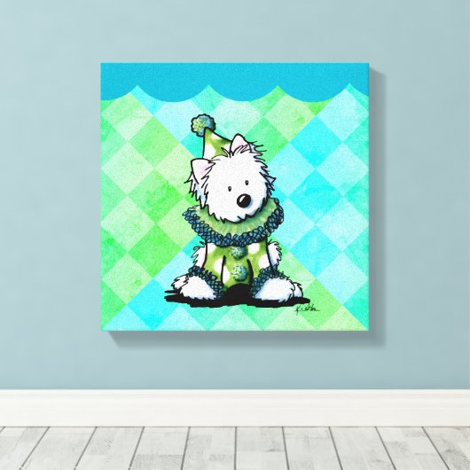 ウェスティー サーカス ピエロ アート キャンバスプリント (インサイチュ (ウッドフロア))