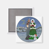 ウェスティー&スコッチクリスマスカロル マグネット (正面/裏面)