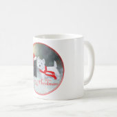 ウェスティー スコッティー クリスマス コーヒーマグカップ (正面右)
