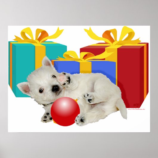 ウェスティー+パピー+クリスマス+プレイタイム ポスター (正面)