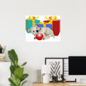 ウェスティー+パピー+クリスマス+プレイタイム ポスター (ホームオフィス)